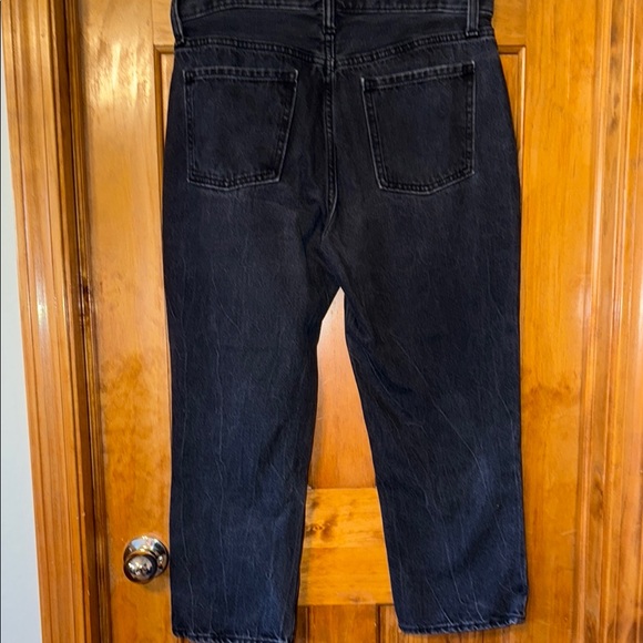 Women’s Black Distressed Old Navy Jeans “High Rise Slouchy Straight” - Picture 6 of 6